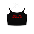 Contrast Binding Halter Tank Top