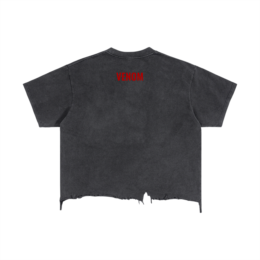 Vintage Wash Boxy Distressed Hem T-Shirt